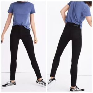 Madewell Roadtripper Jeans Bennett Black High Rise Women’s Size 28 Skinny Stretc